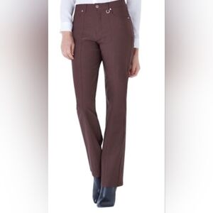 NWOT Simon Chang Denim Tummy Control Micro Twill Straight Leg Pant Sz 6